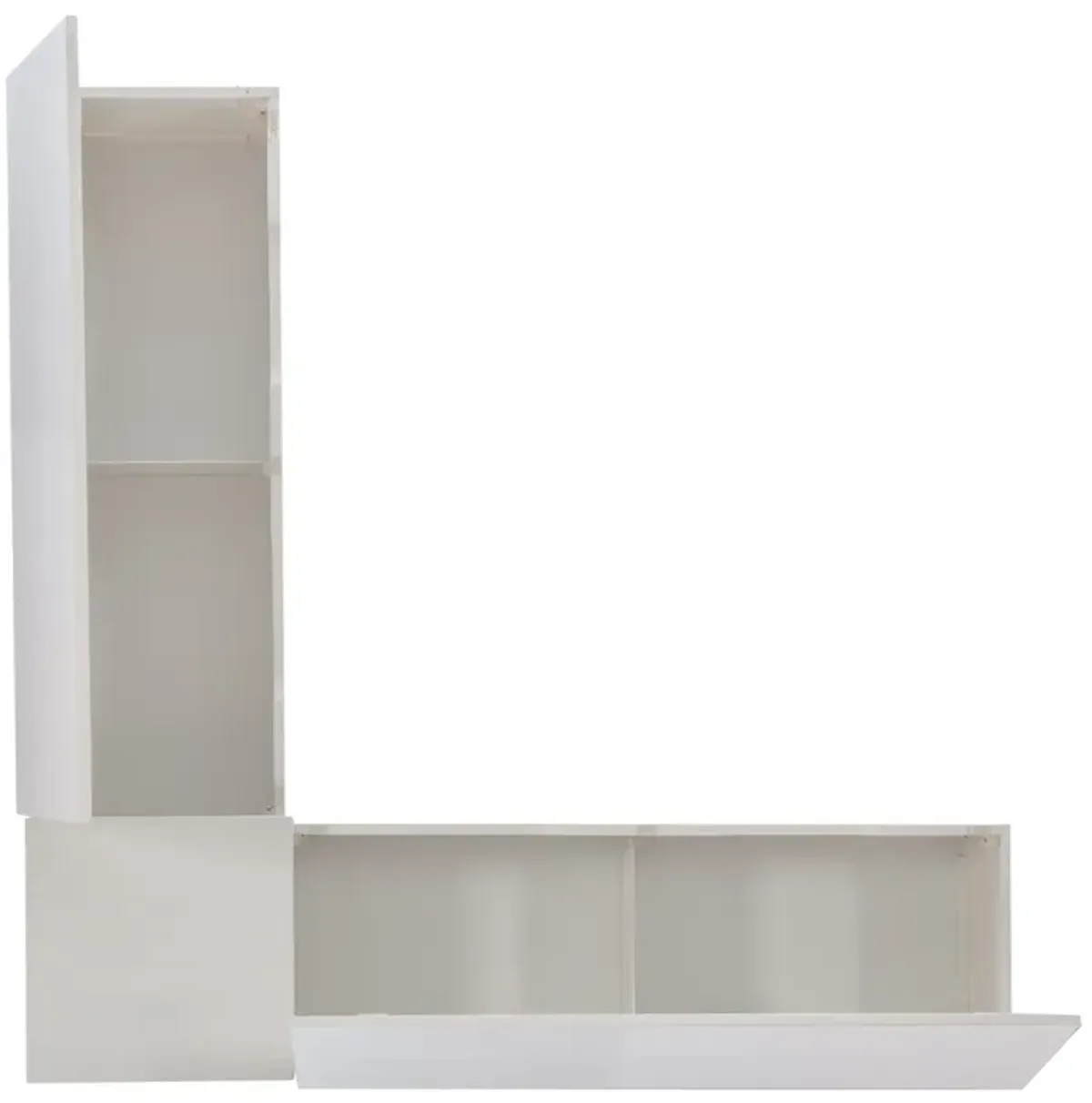 Linon Tobin Backless Corner Breakfast Nook White