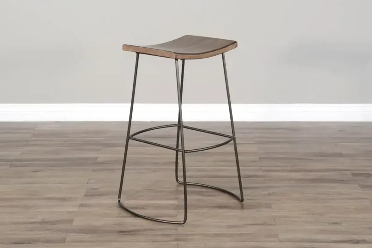 Sunny Designs Doe Valley Buckskin 30 Inch Stool Wood Seat