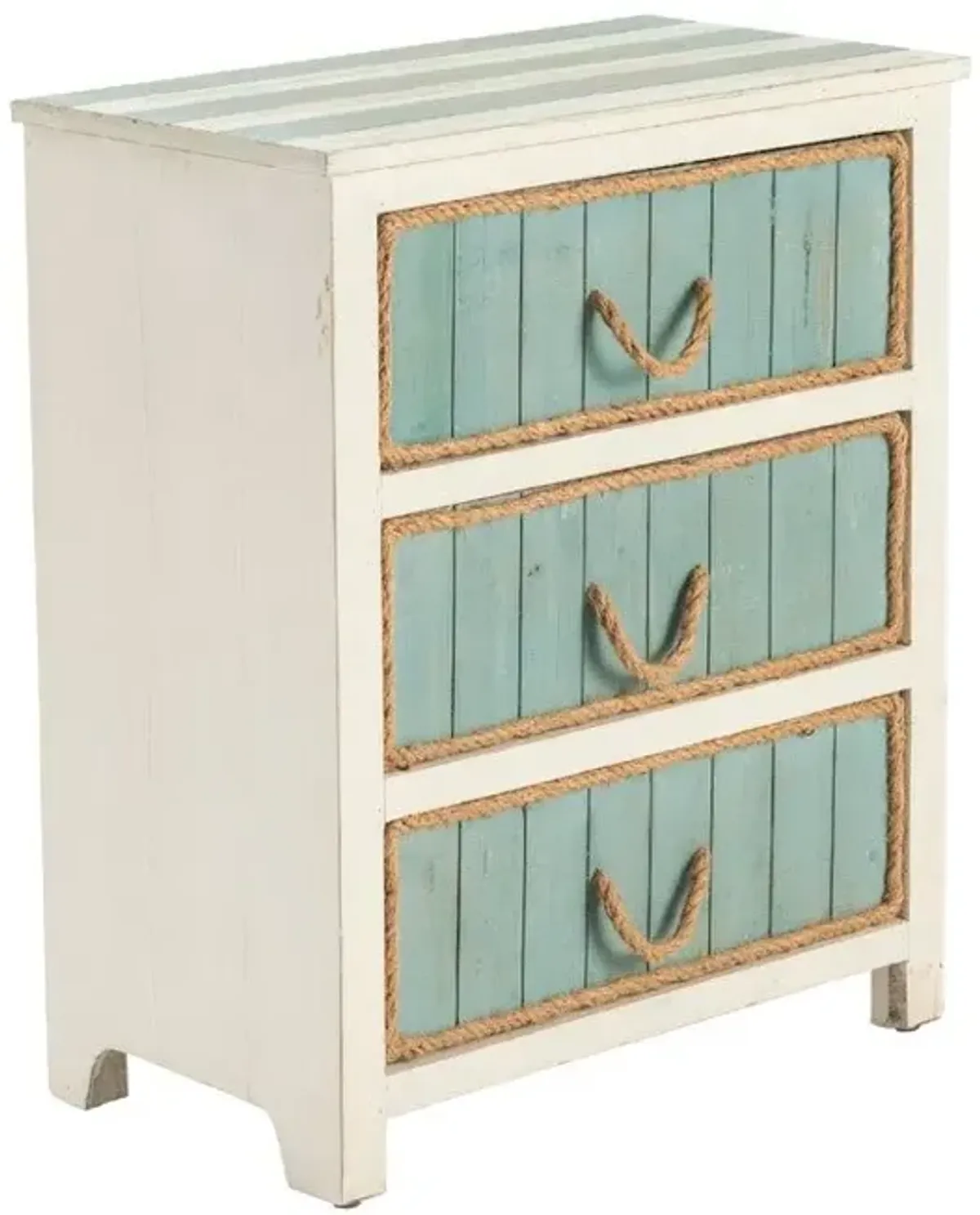 Crestview South Shore Blueish Grey & White Accent Chest