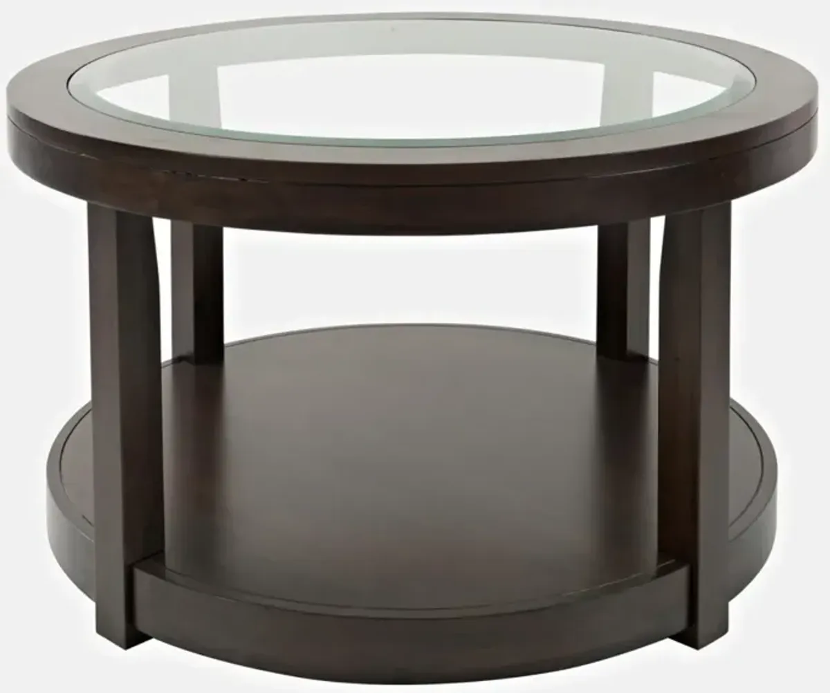 Jofran Urban Icon Round Castered Cocktal Table Merlot