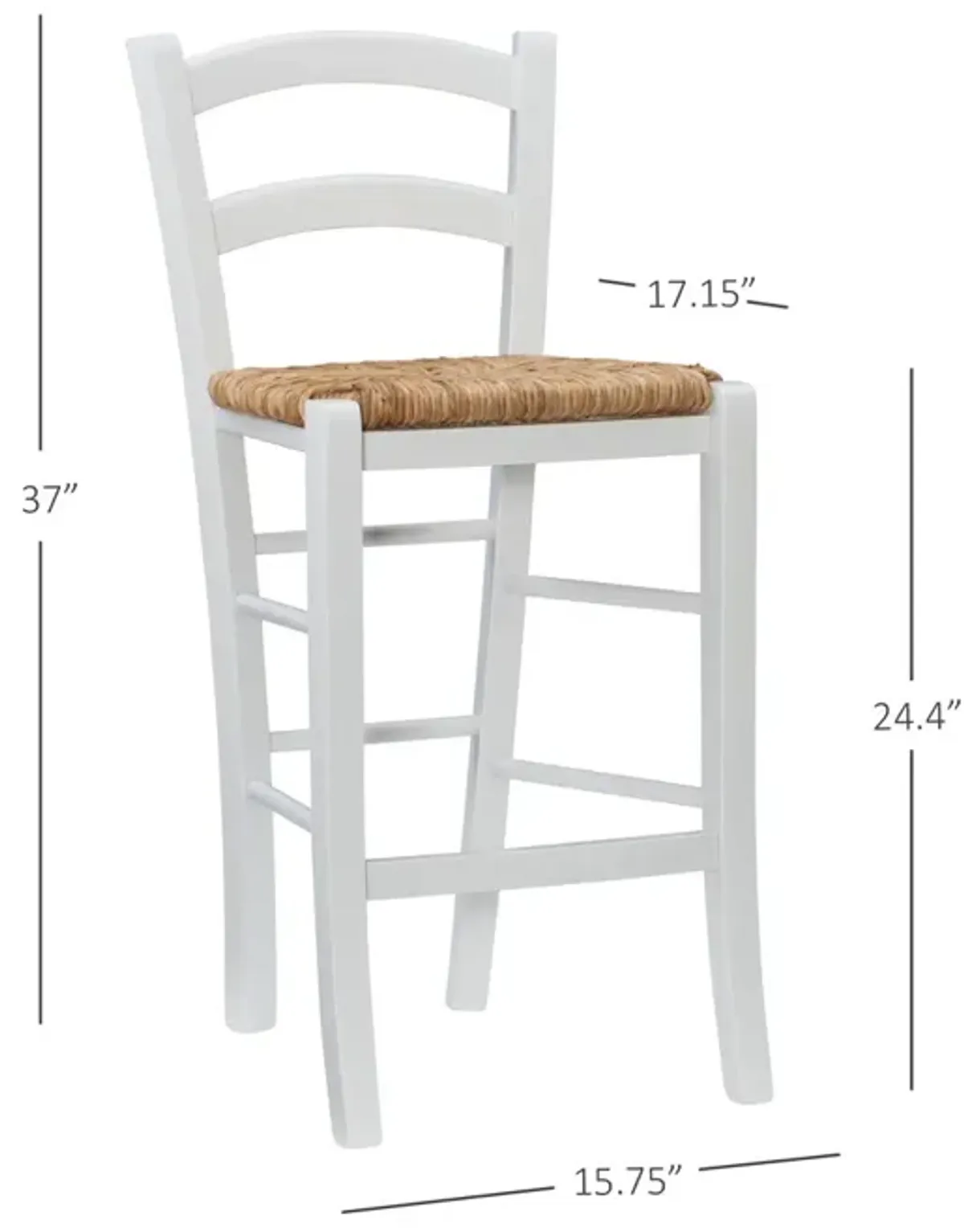 Linon Emilo Counter Stool White