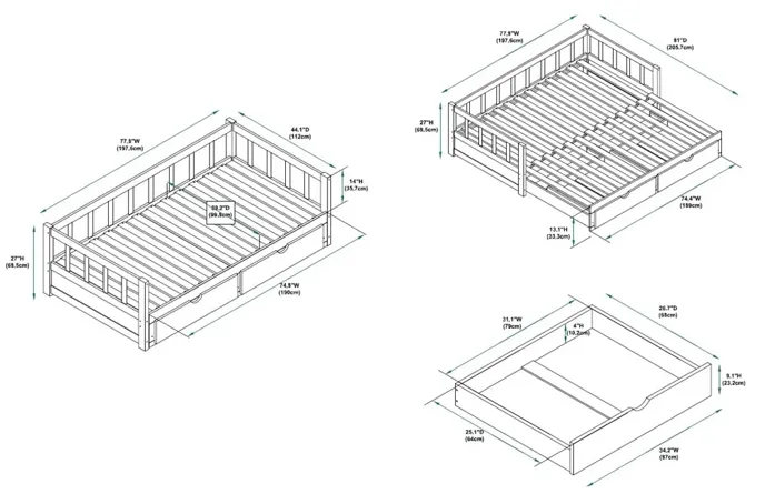 HADLEY DAYBED - ESPRESSO