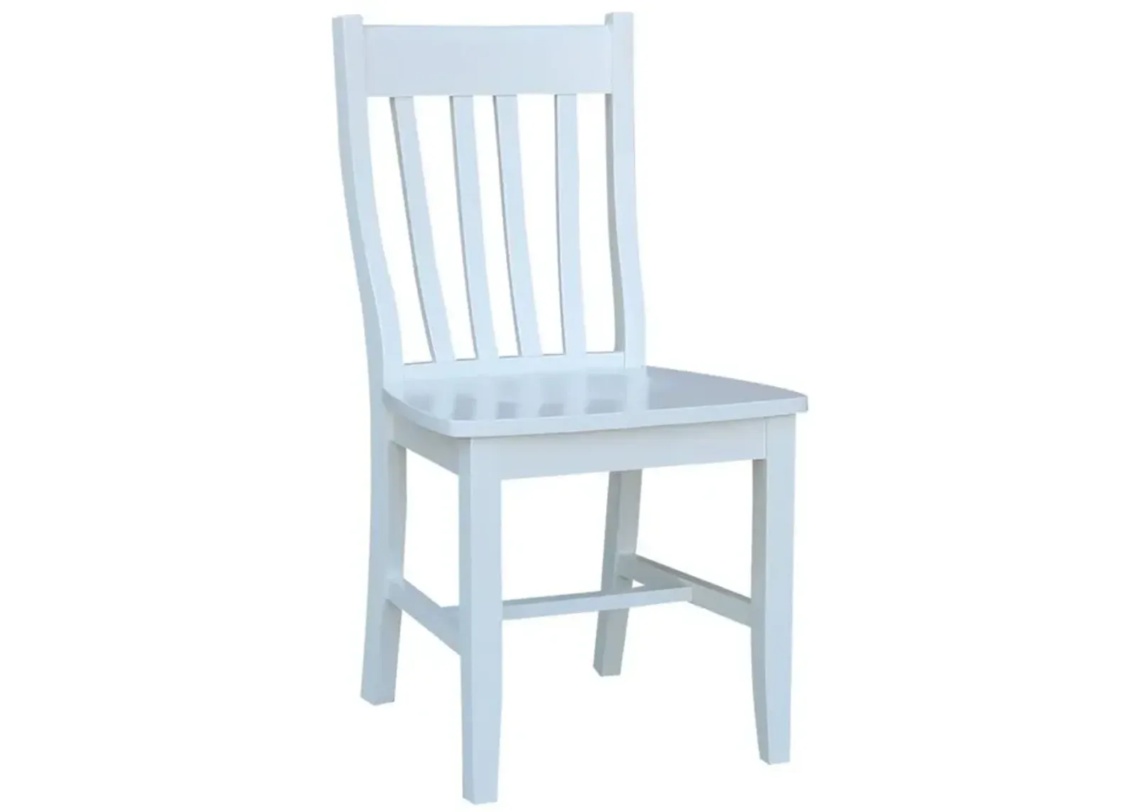 Dining Essentials Hampton Schoolhouse Wood Dining Chair in Pure White