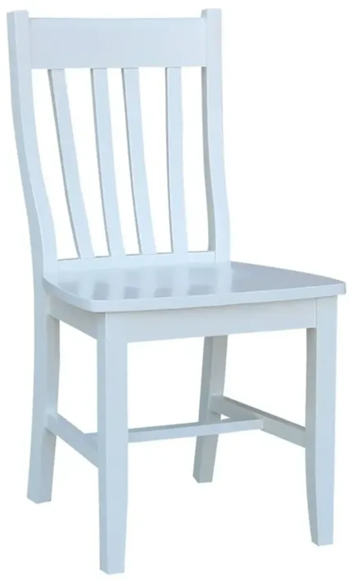 John Thomas Dining Essentials Hampton Schoolhouse Wood Dining Chair in Pure White