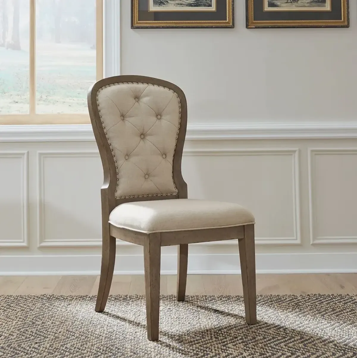 Liberty Furniture Americana Farmhouse Beige/Dusty Taupe Side Chair