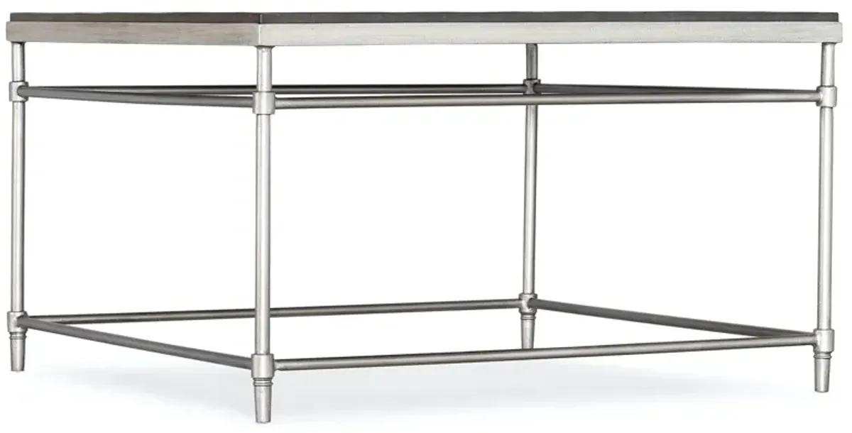 Hooker Furniture St. Armand Brushed Pewter Square Cocktail Table