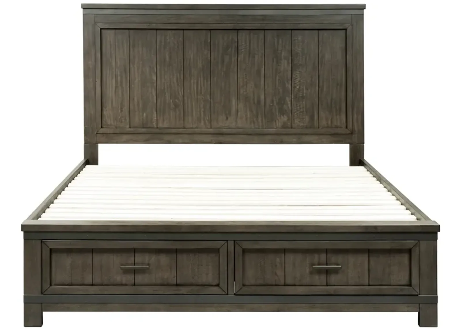 Liberty Furniture Complete King Bedroom Set Two-Sided Storage Bed, Dresser, Mirror & Chest Thornwood Hills