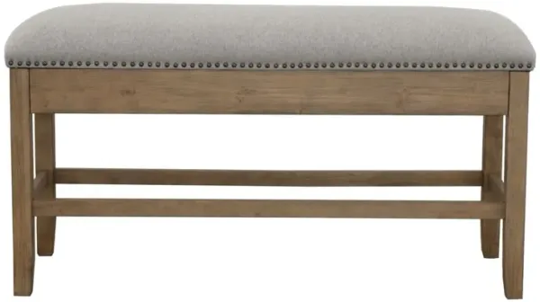Steve Silver Grayson 24 Inch Counter Storage Bench with Nailhead Trim