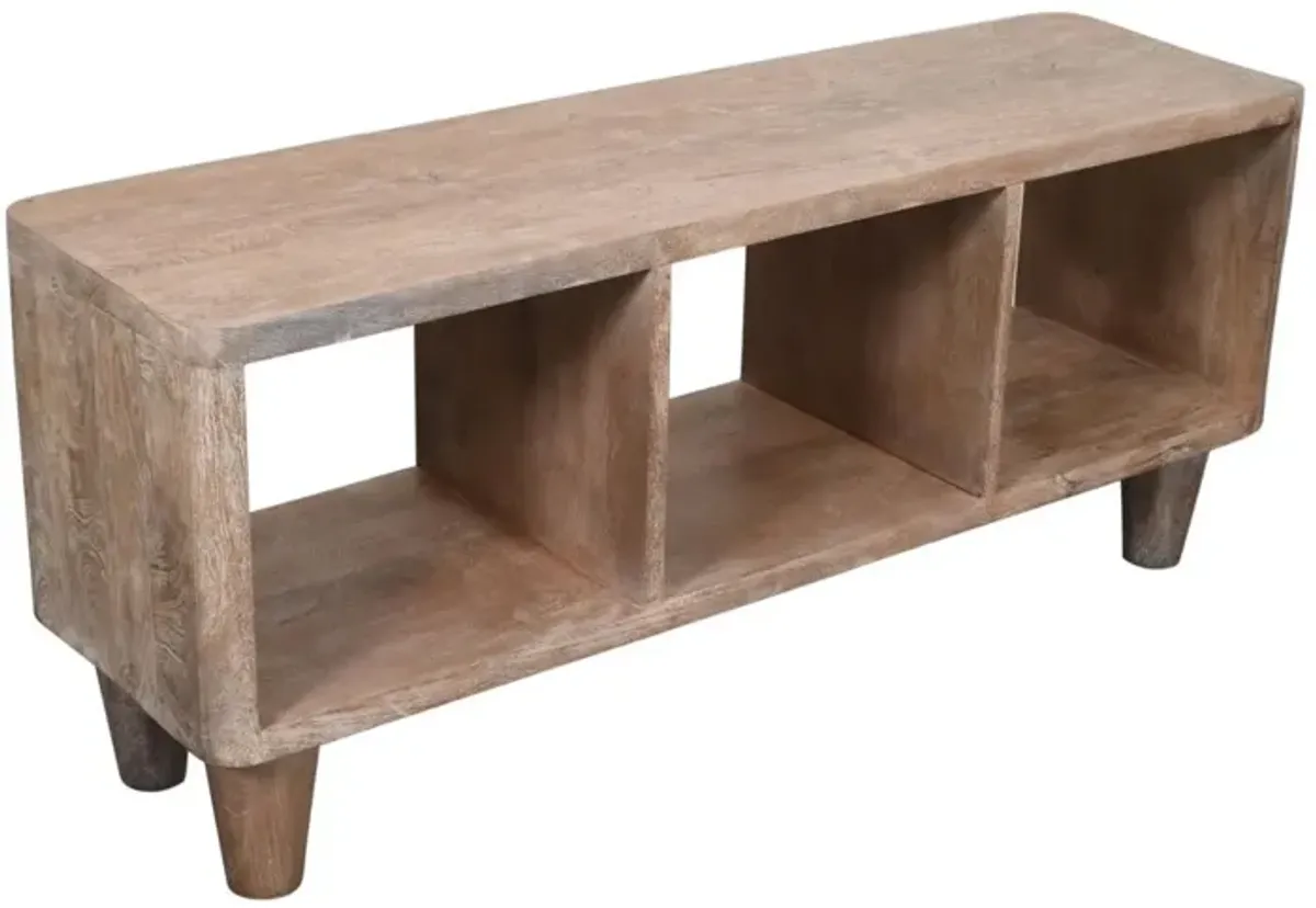 Jofran Origins Washed Sand Media Entertainment TV Stand