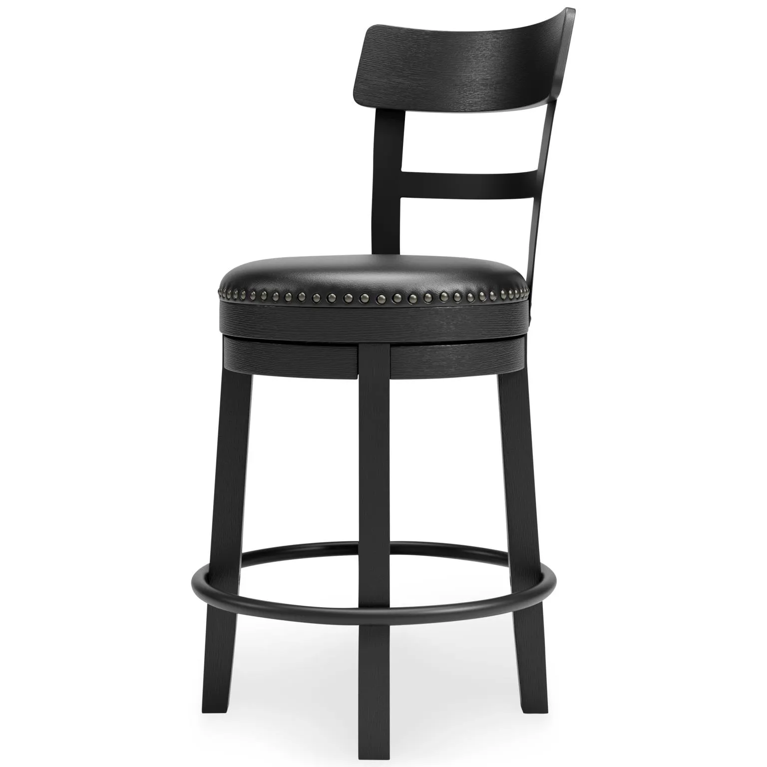 VALEBECK COUNTER HEIGHT BAR STOOL BLACK SIGNATURE DESIGN