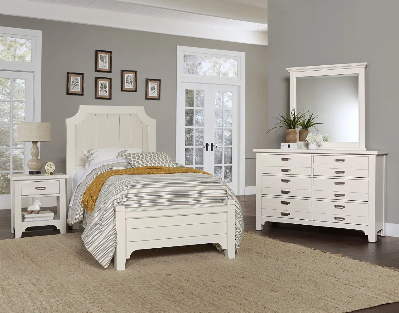 BUNGALOW 6 DRAWER DOUBLE DRESSER - LATTICE