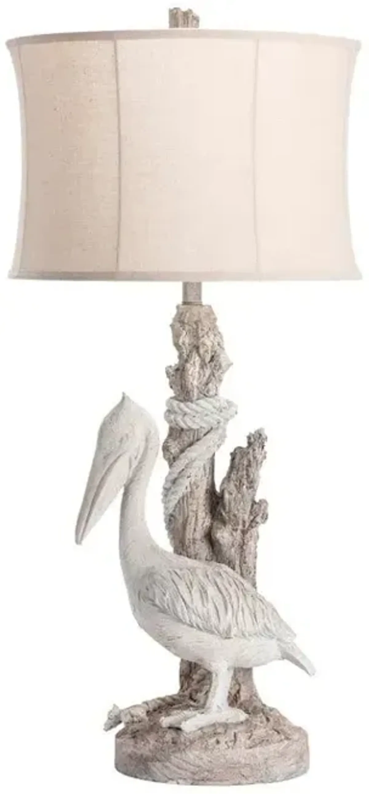 Crestview Pelican Sand Stone/White Washed Table Lamp