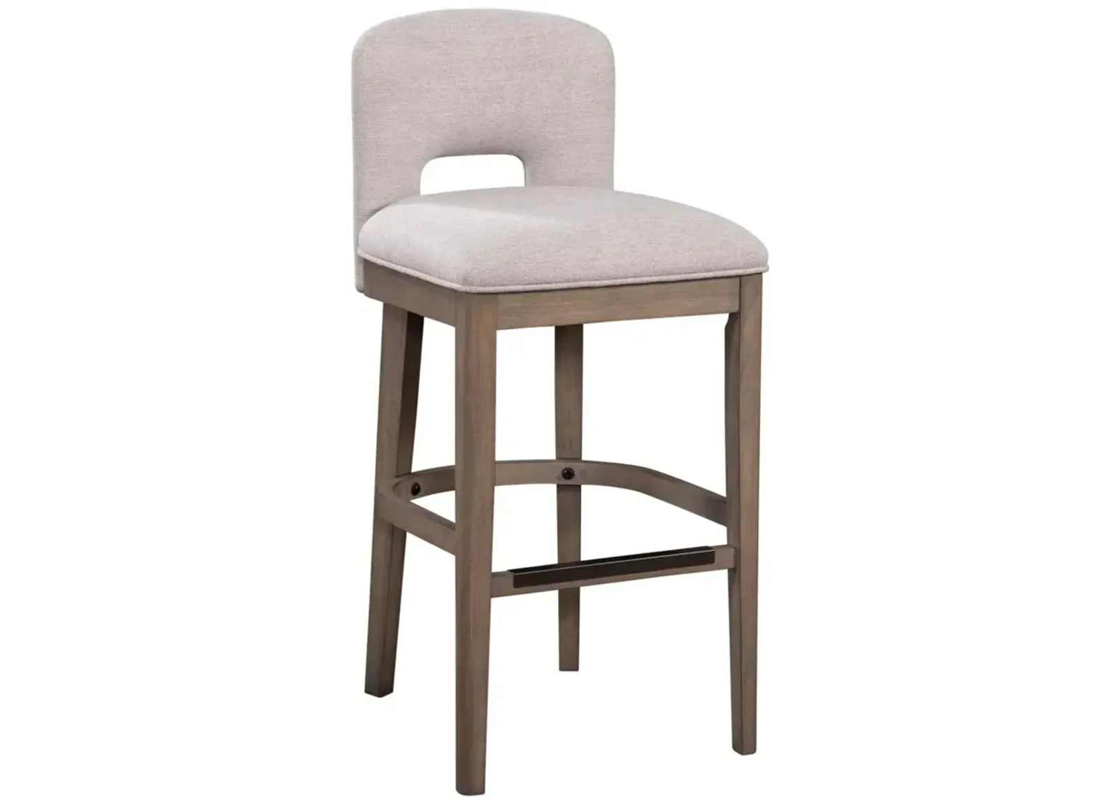 Bistro Wooden Stool with Fabric in Mocha Brown