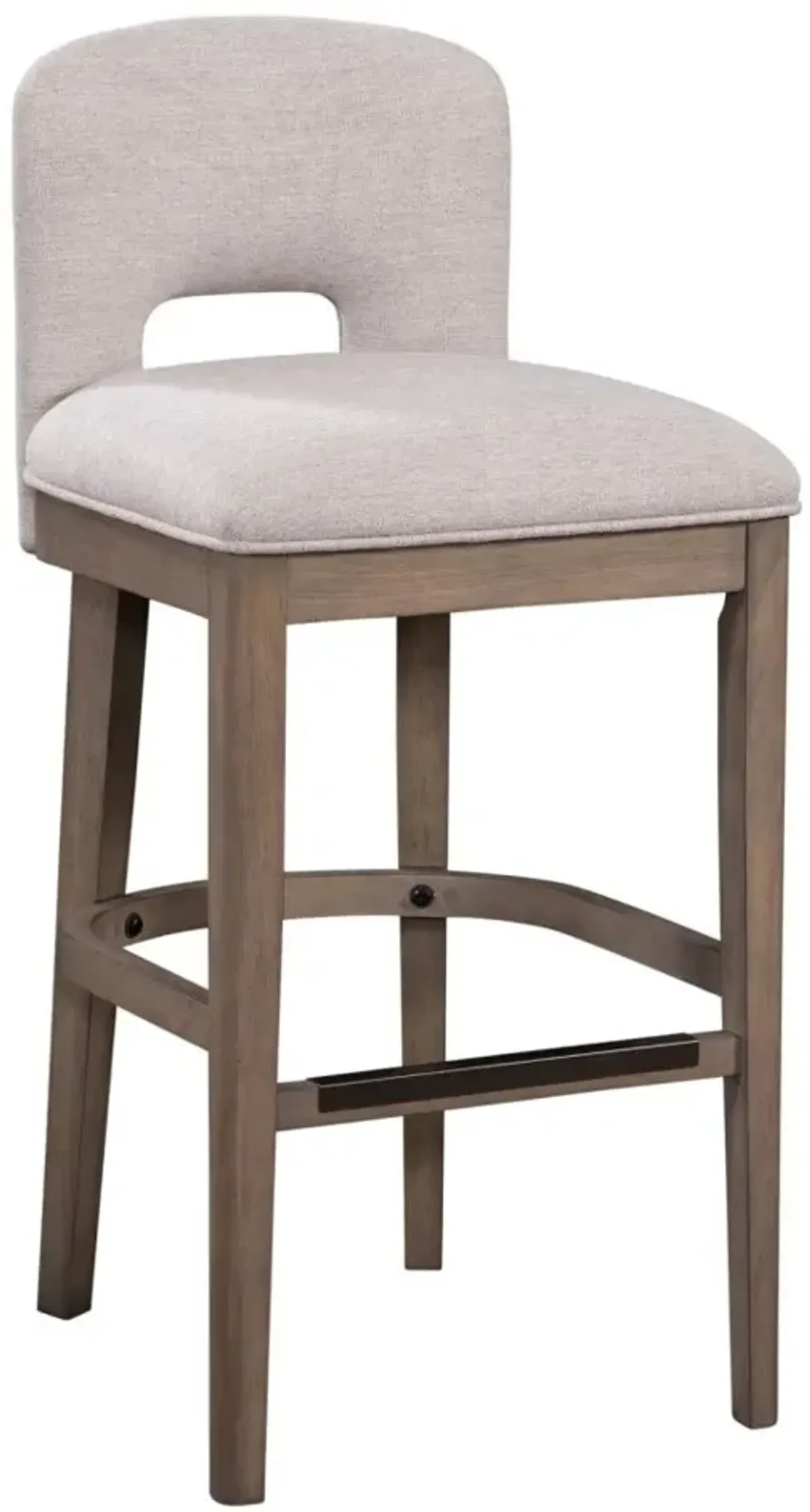 Bistro Wooden Stool with Fabric in Mocha Brown