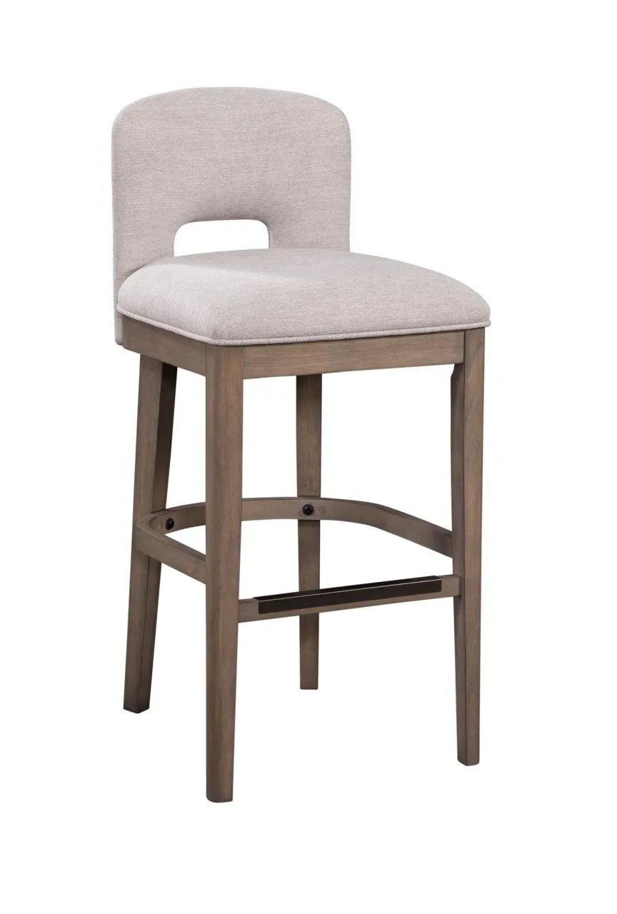 WOOD STOOL W/ FABRIC BISTRO