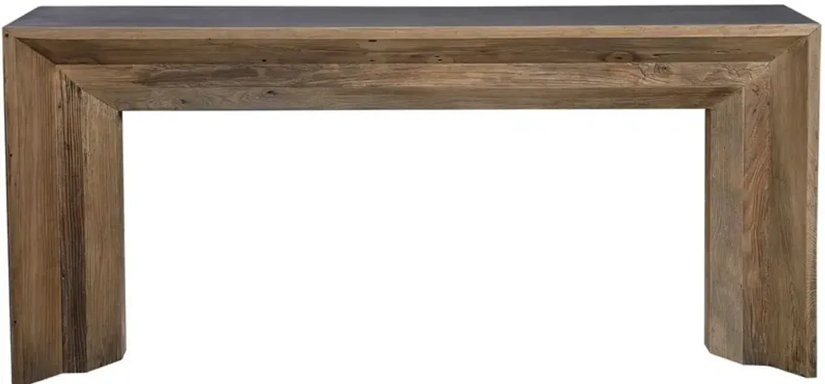 Uttermost Vail Gray Reclaimed Wood Console Table