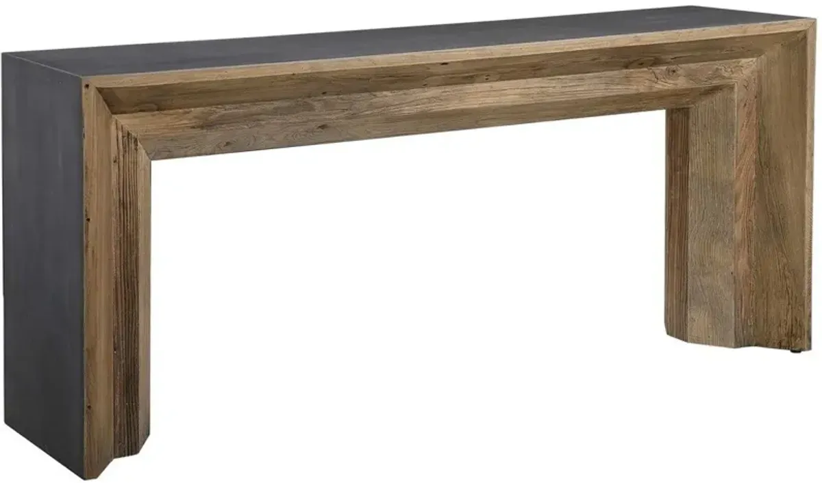 Uttermost Vail Gray Reclaimed Wood Console Table