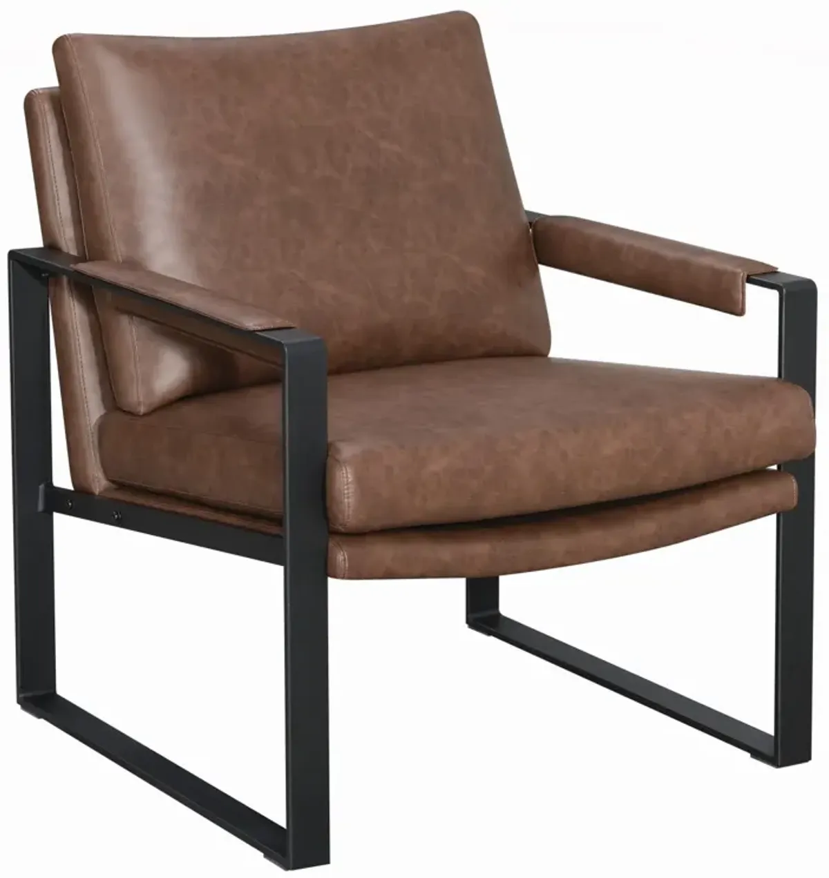 Coaster Rosalind Upholstered Track Arm Accent Chair Brown