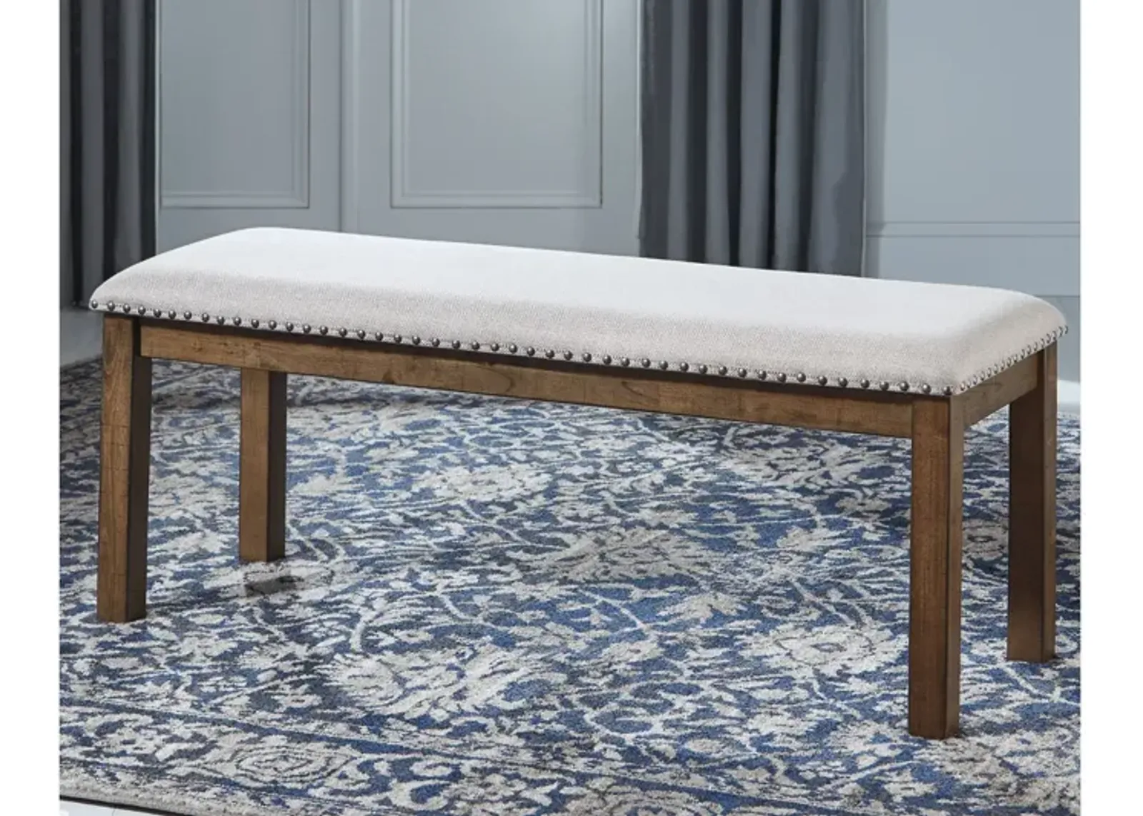 Ashley Moriville Beige Upholstered Bench