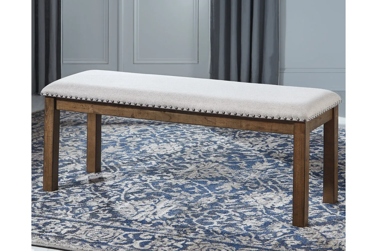 MORIVILLE DINING BENCH BEIGE SIGNATURE DESIGN