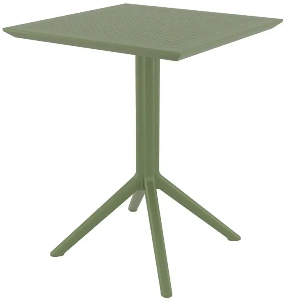 3-Piece Lucy Outdoor Bistro Set with 24 Inch Table Top Olive Green