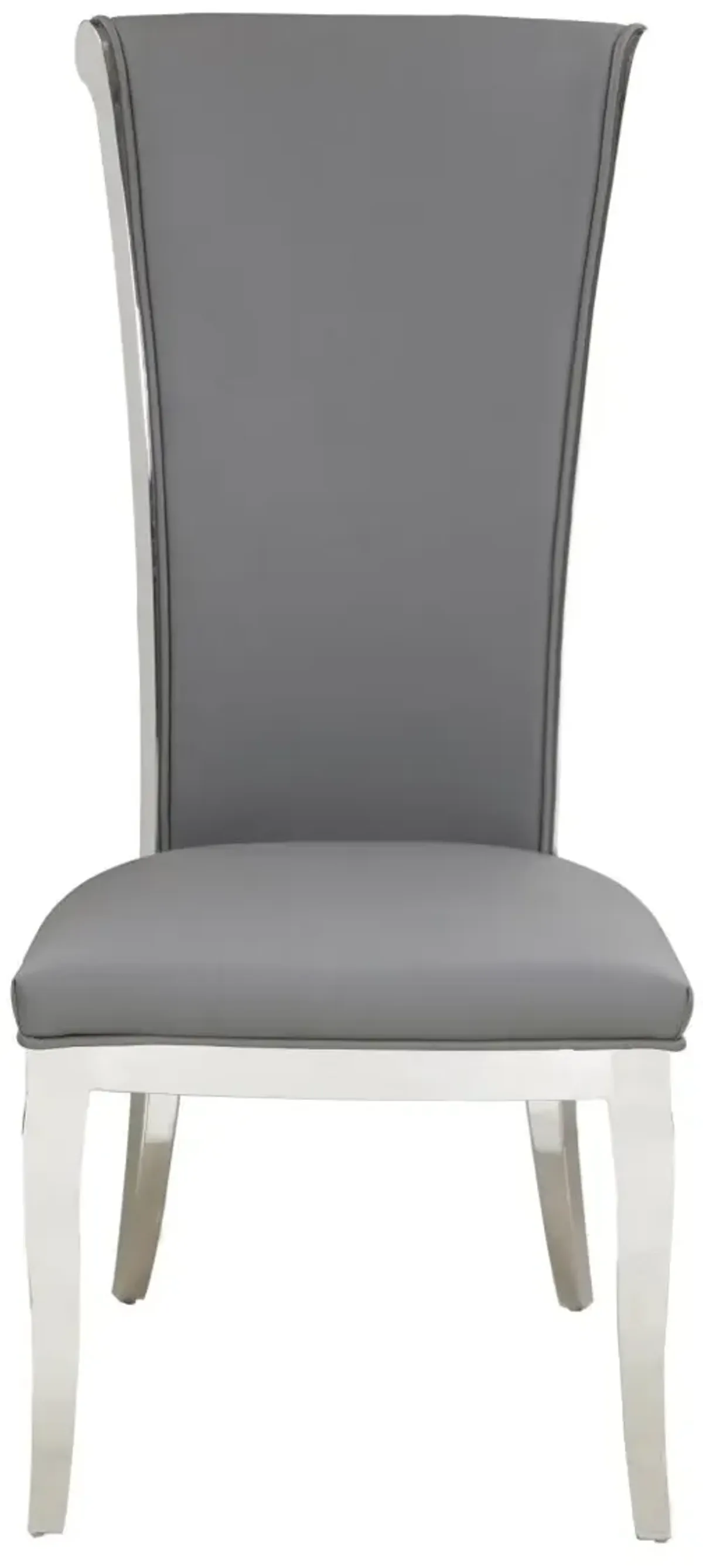 Chintaly Joy Grey Contemporary High-Back Side Chair