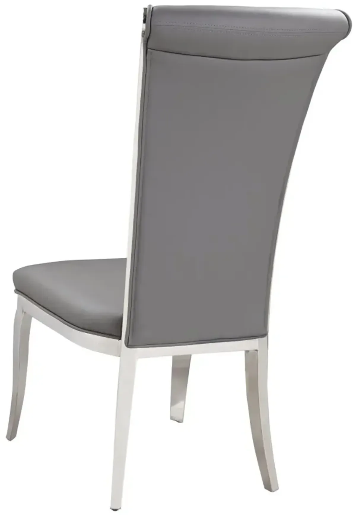 Chintaly Joy Grey Contemporary High-Back Side Chair