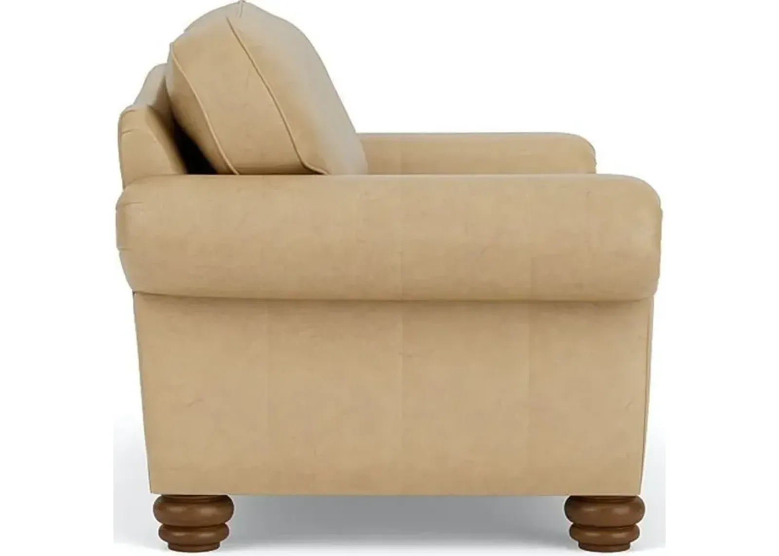 Flexsteel Bexley Brown Leather Loveseat