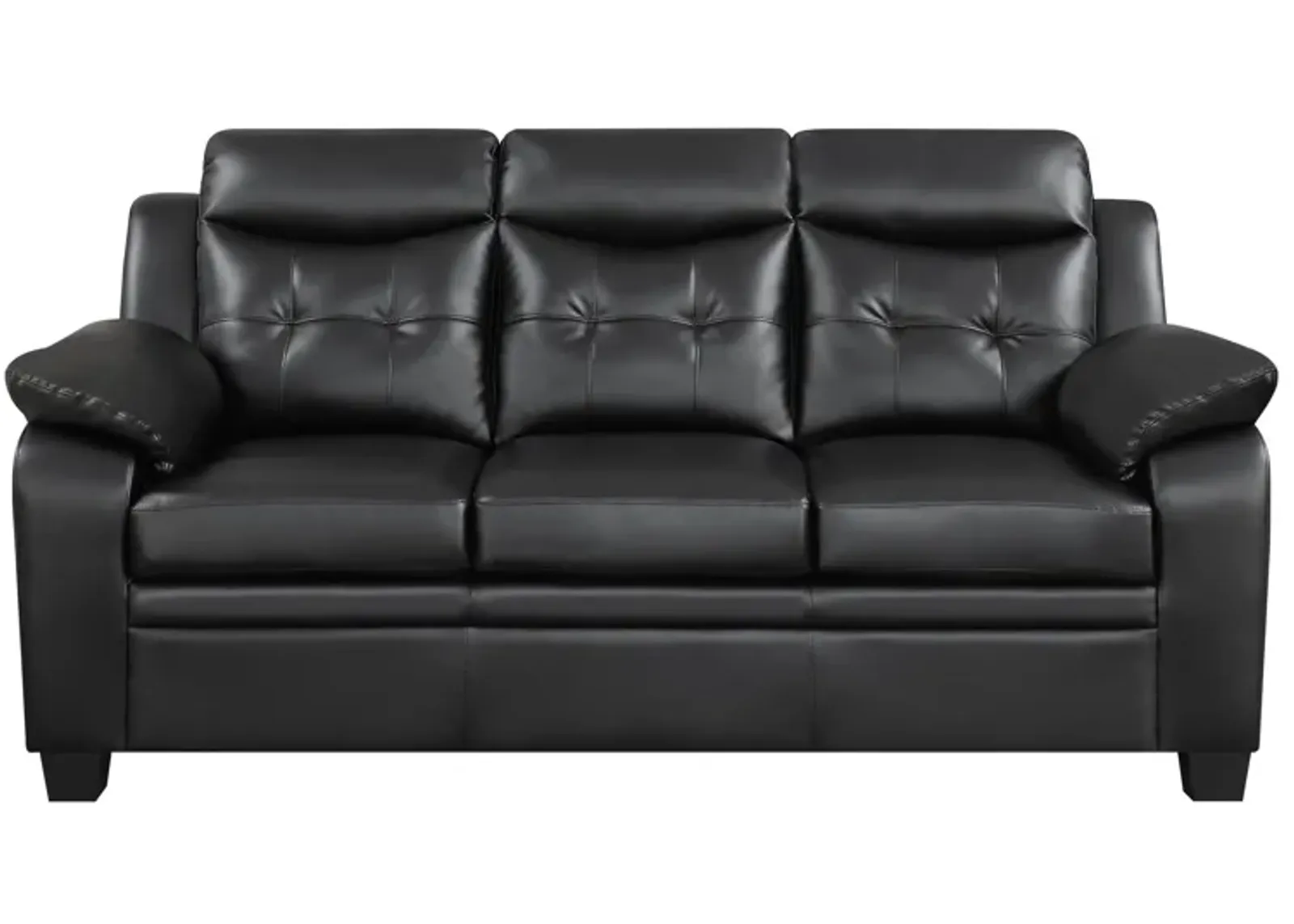 Coaster Finley Upholstered Padded Arm Tufted Sofa Black