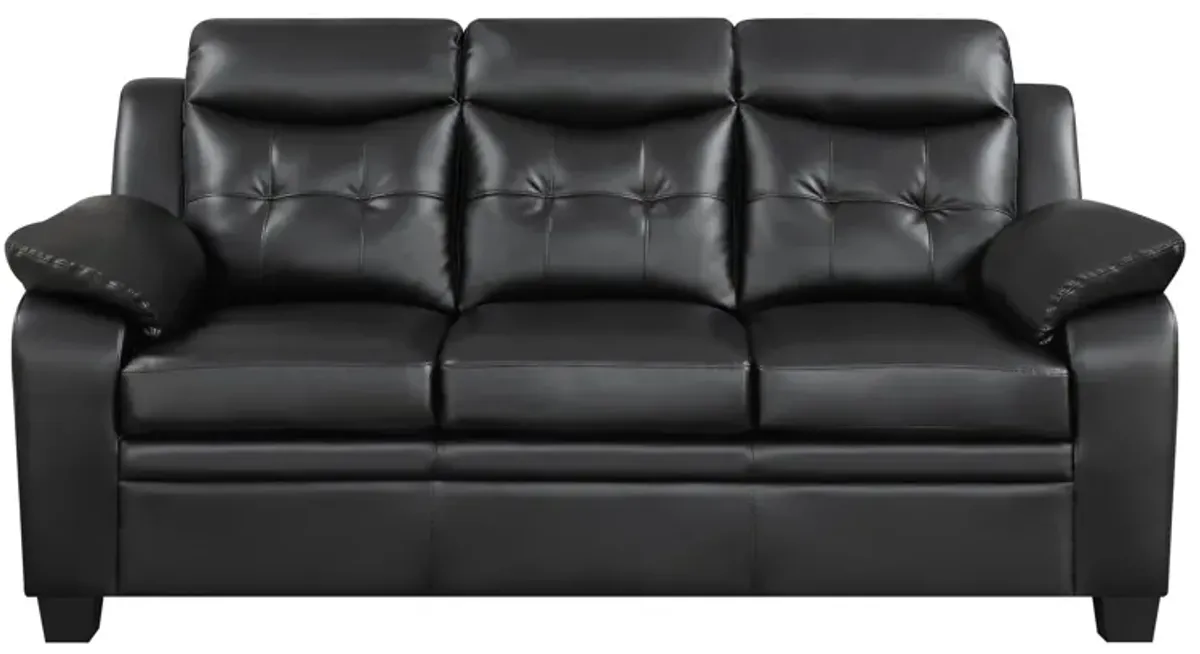 Coaster Finley Upholstered Padded Arm Tufted Sofa Black