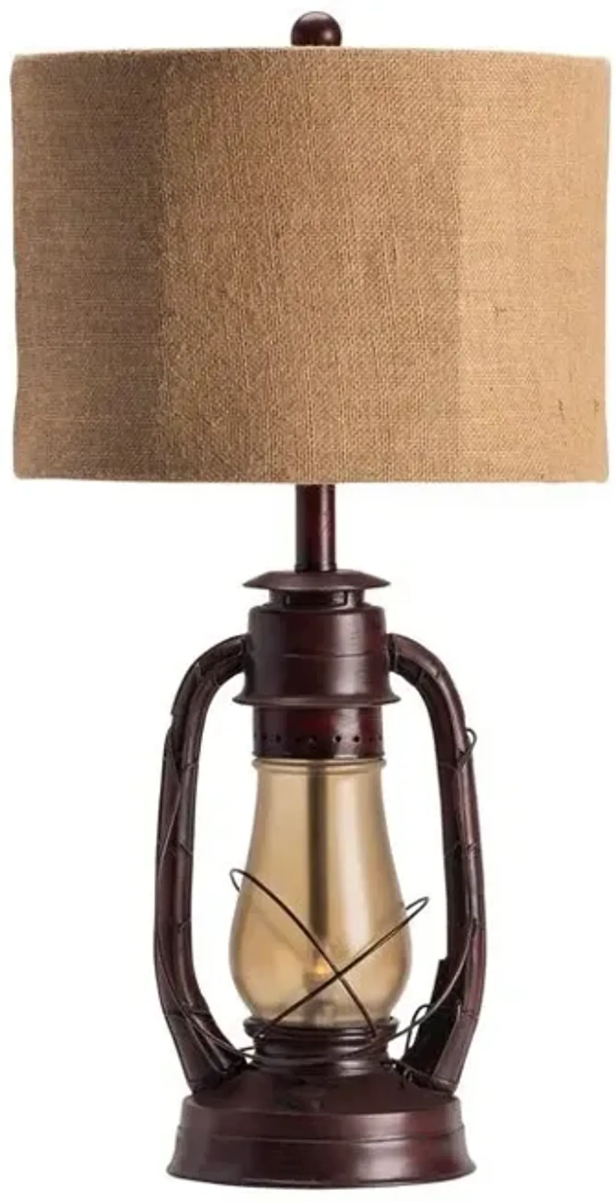 Crestview Lauren Rustic Red Table Lamp