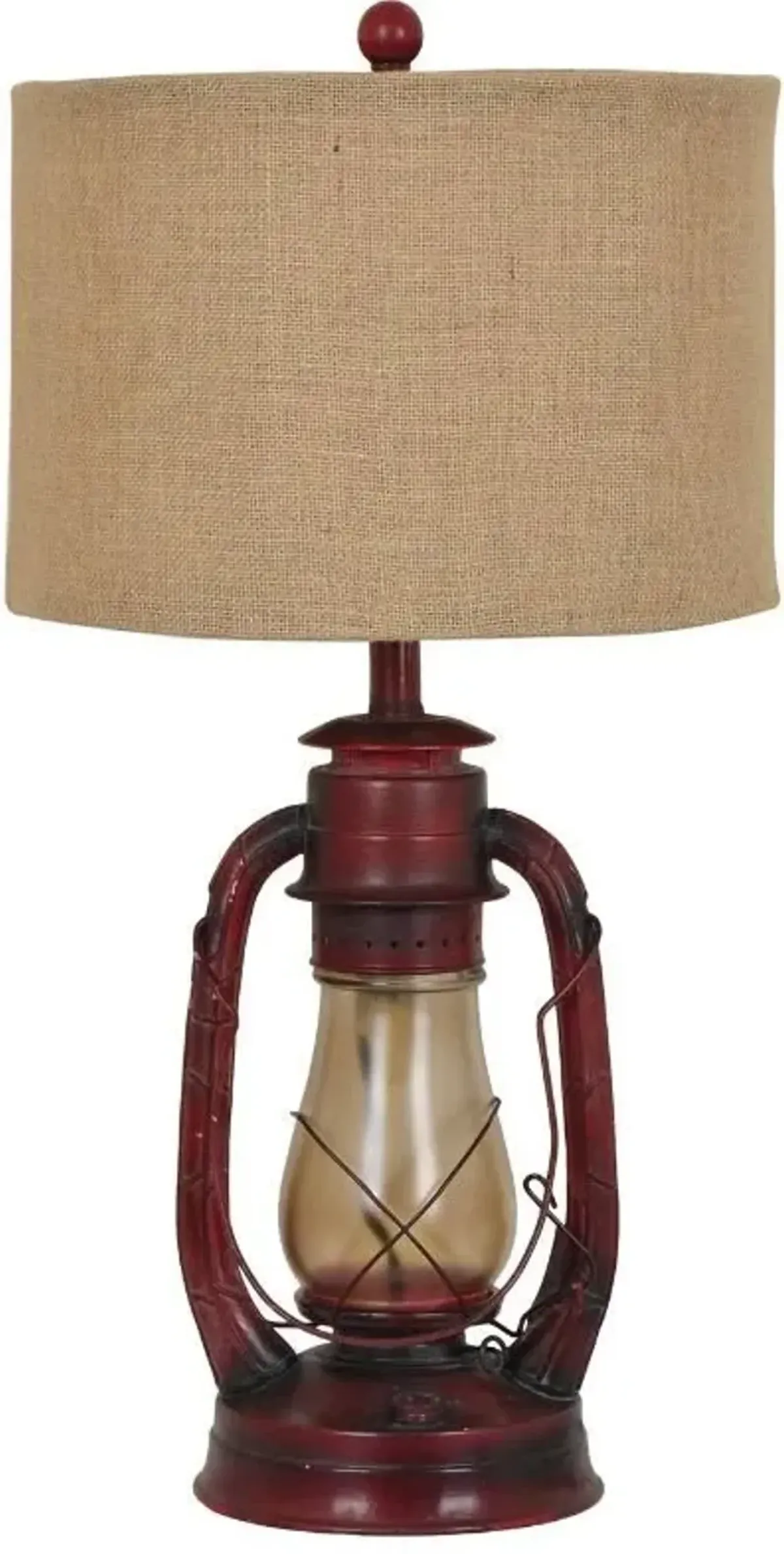 Crestview Lauren Rustic Red Table Lamp