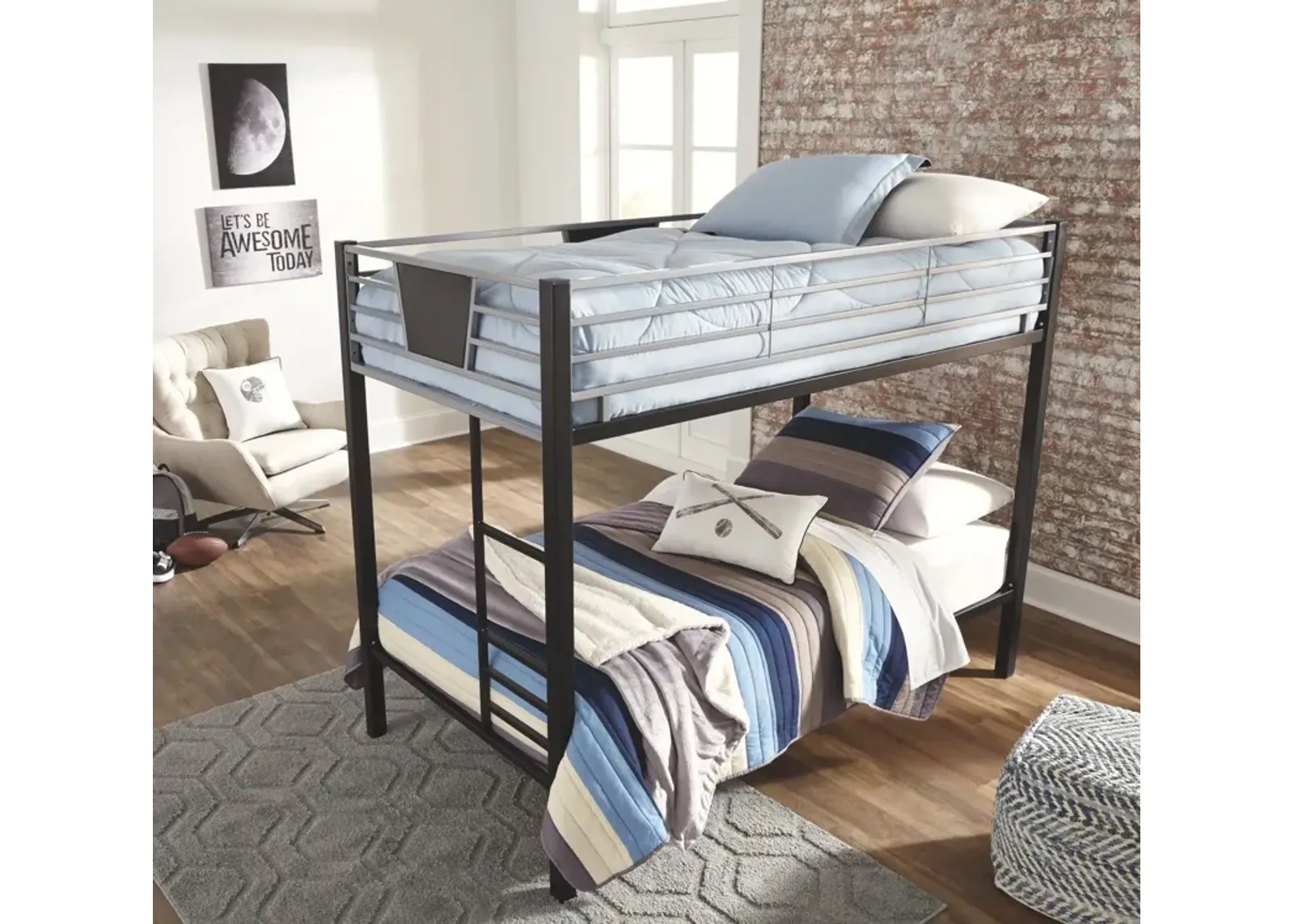 Kids/Teens Dinsmore Twin/Twin Bunk Bed With Ladder