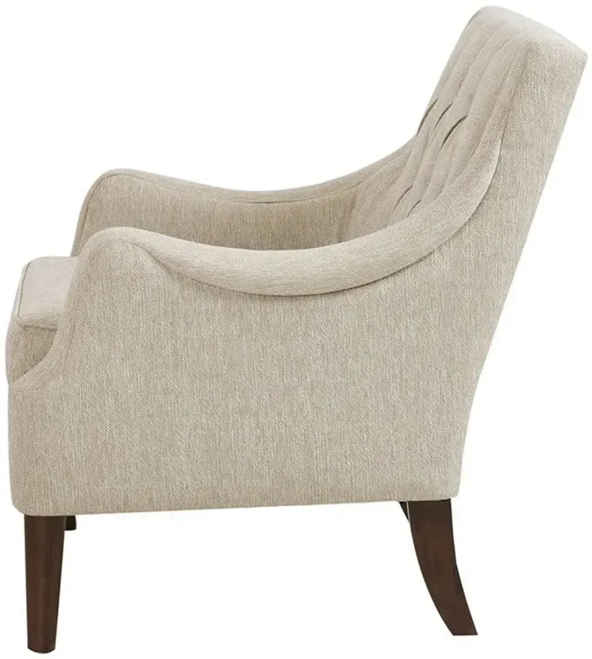 Olliix Madison Park Beige Qwen Button Tufted Accent Chair