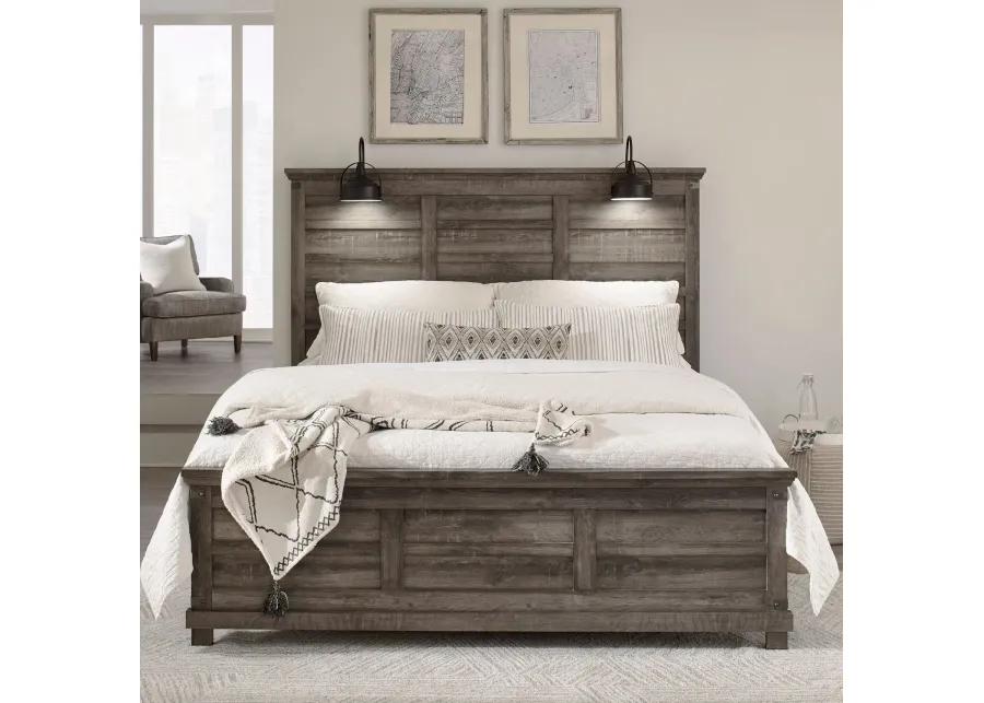 KING BLOCK FEET PANEL BED - LAKESIDE HAVEN