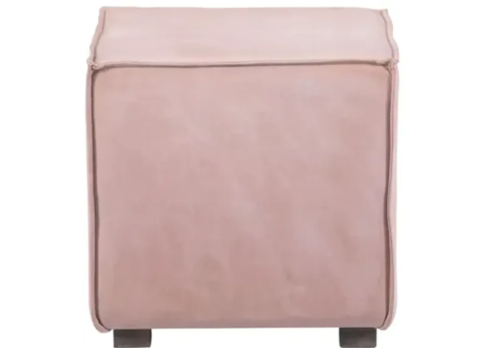 Decter Leather Pink Ottoman