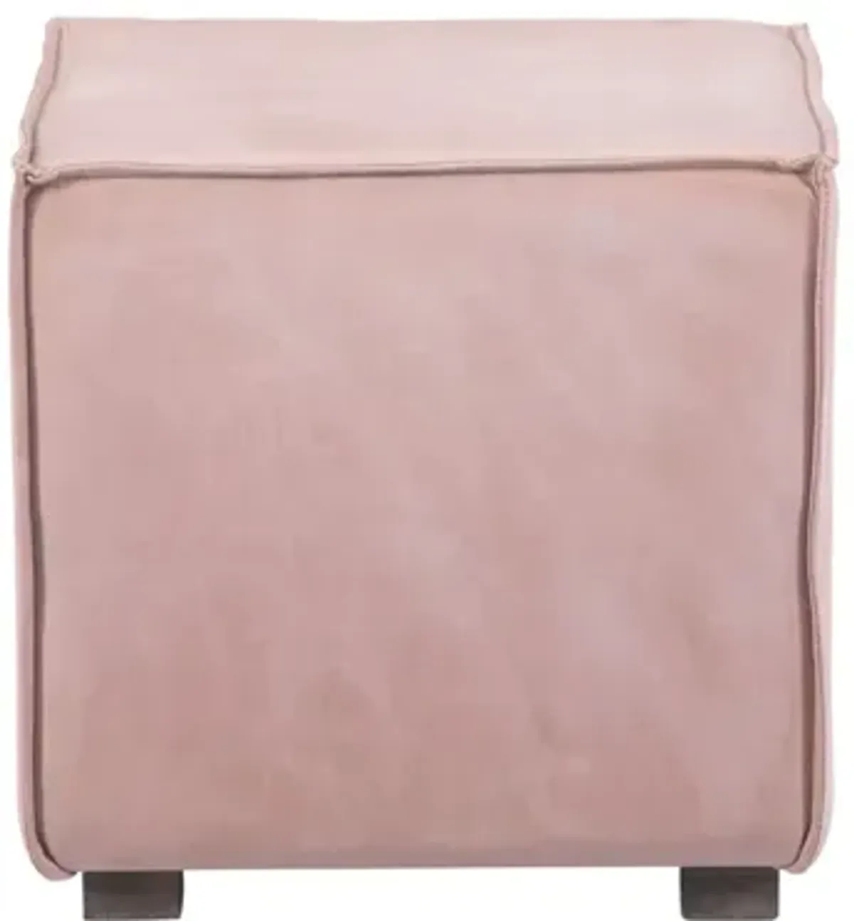 Decter Leather Pink Ottoman