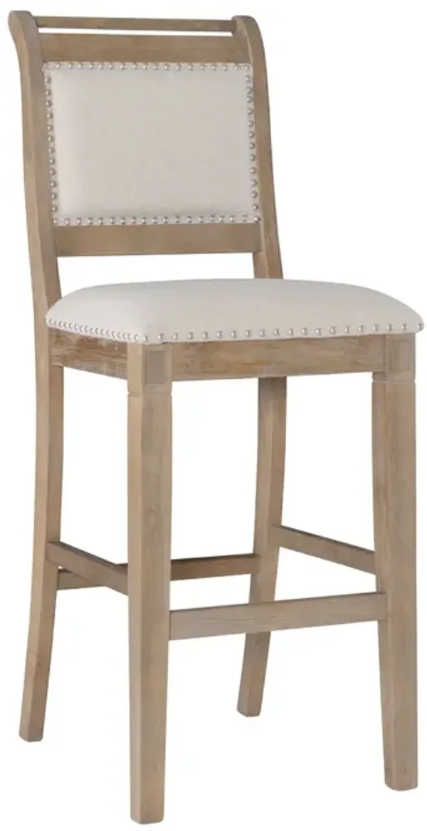Linon 30 Inch Emmy Natural Bar Stool
