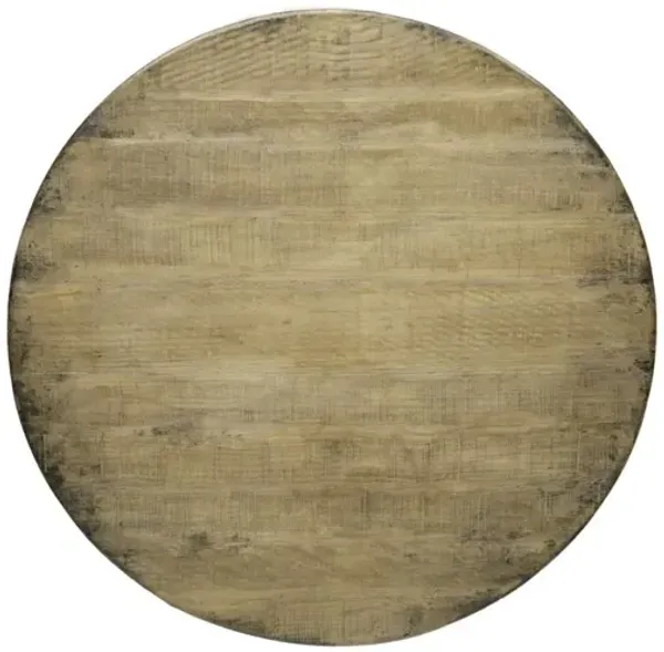 Nest Home Antique Natural/Iron Sadie 42 Inch Round Counter-Height Table