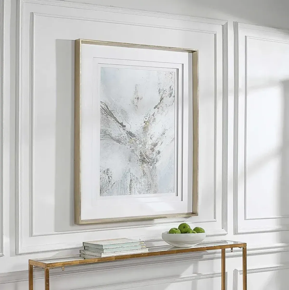 Uttermost Ethos Silver Leaf Framed Abstract Print Wall Art