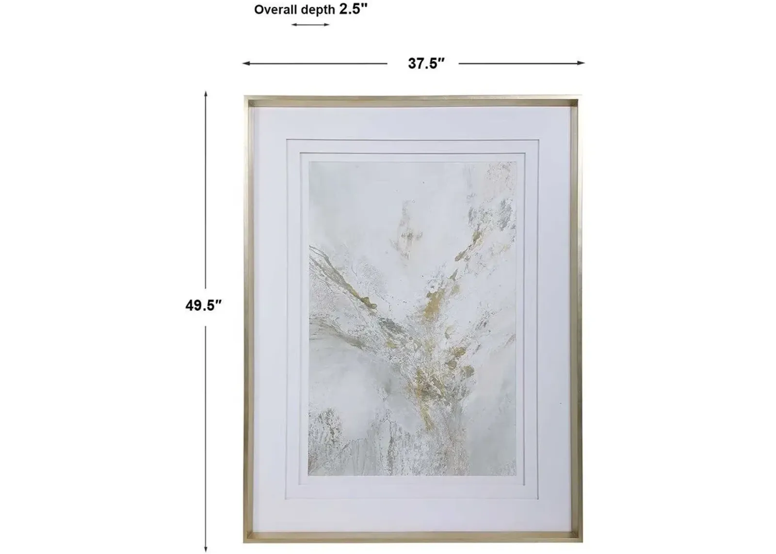 Uttermost Ethos Silver Leaf Framed Abstract Print Wall Art