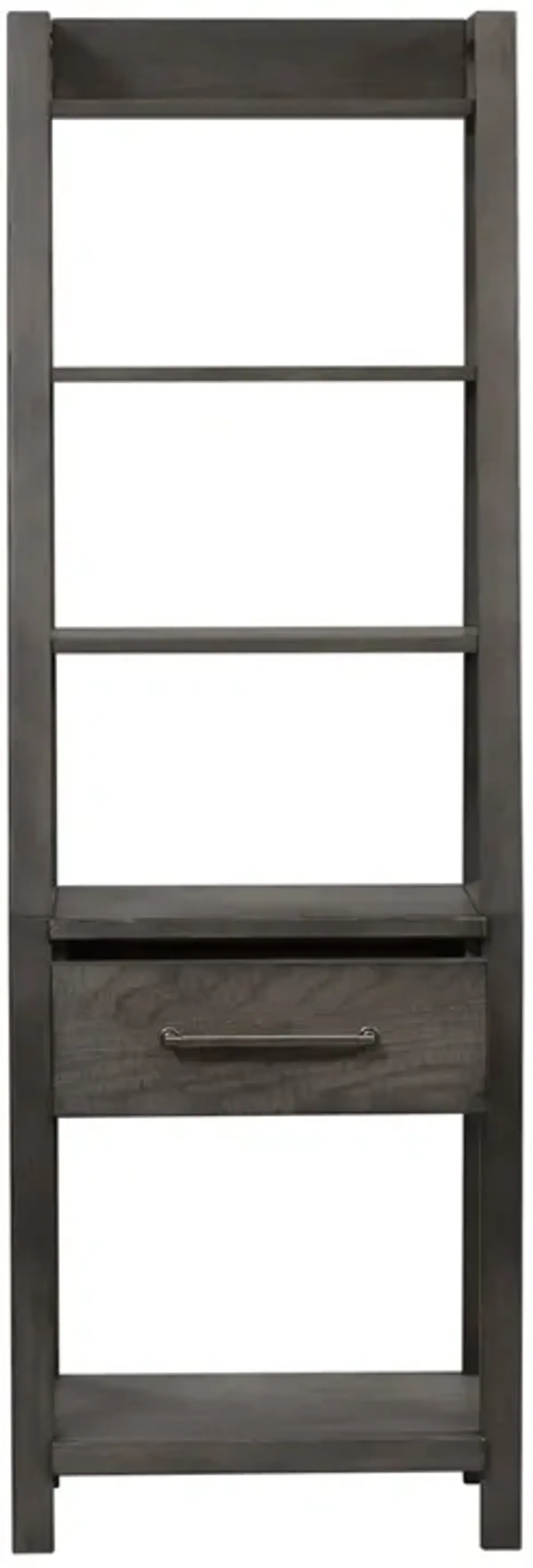 Liberty Furniture Modern Farmhouse Dusty Charcoal Leaning Bookcase