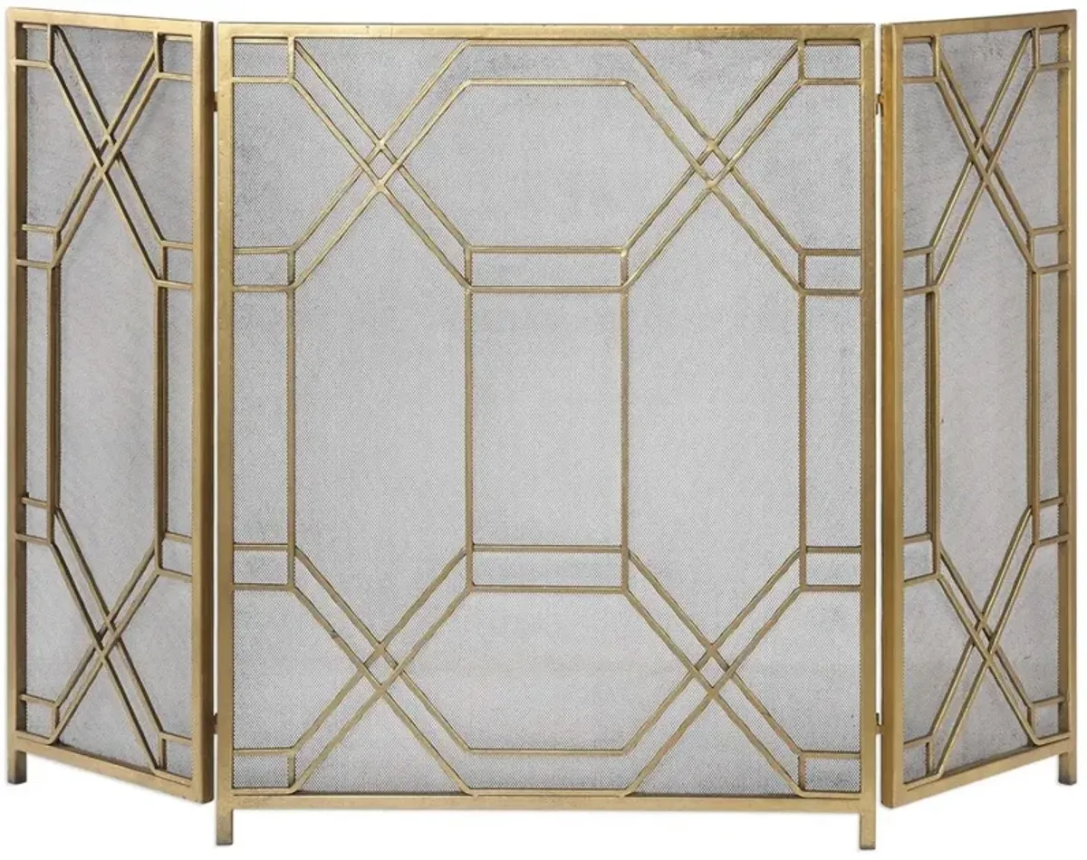 Uttermost Rosen Gold Fireplace Screen