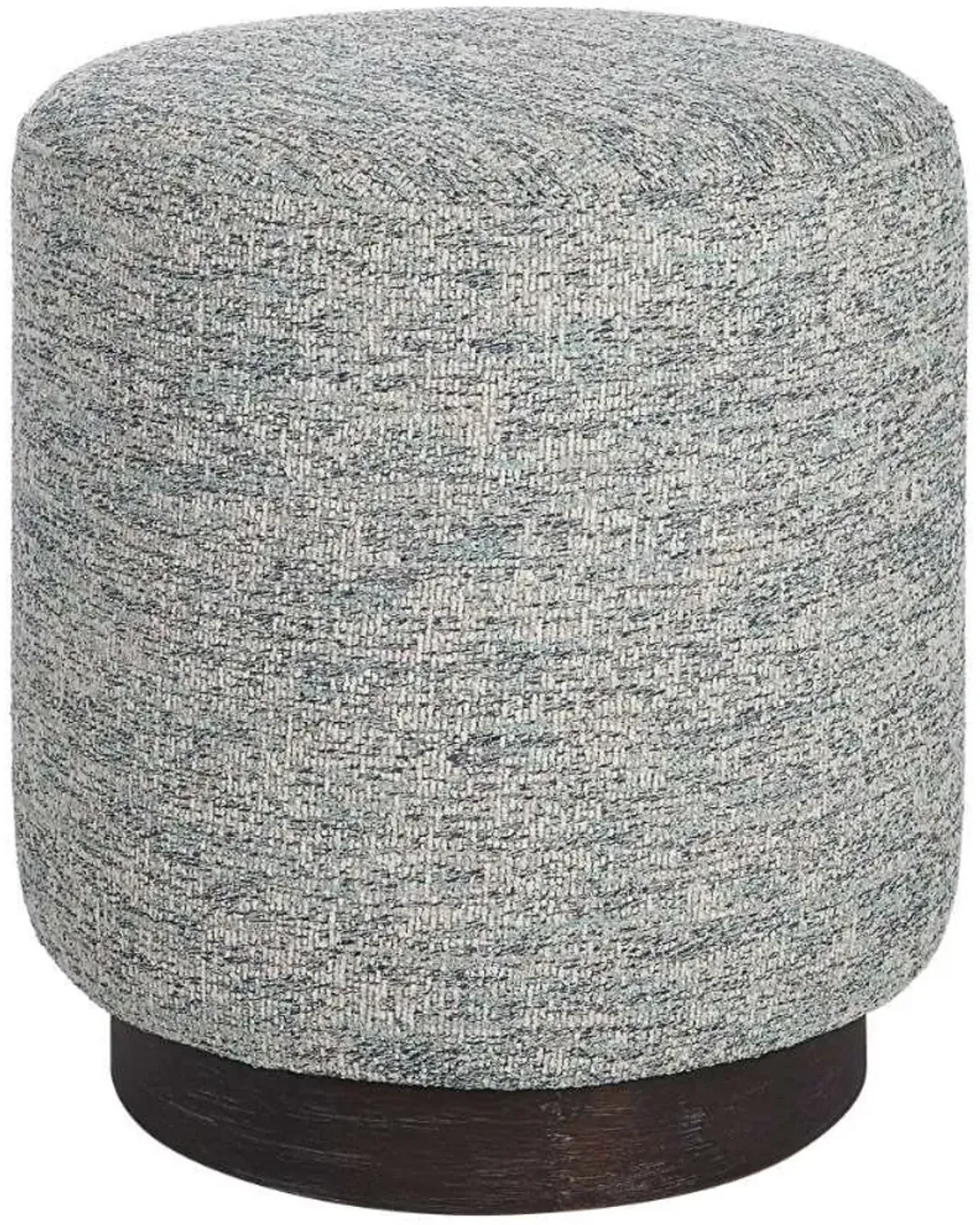 Uttermost Avila Tweed Blue/White Round Ottoman