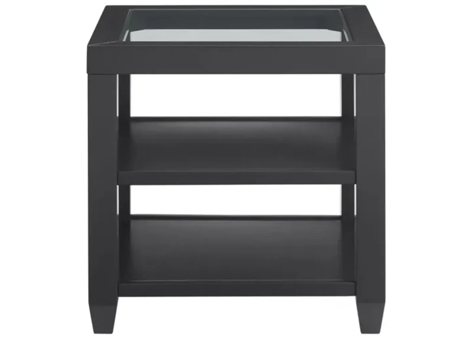 Martin Svensson Cordero 24 Inch Glass Top End Table in Black