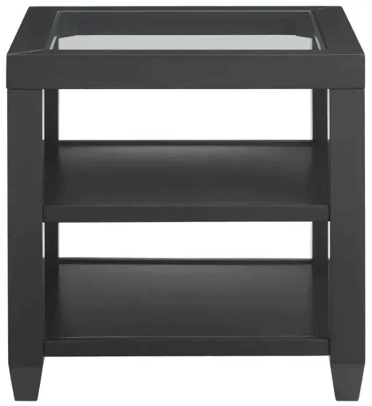 Martin Svensson Cordero 24 Inch Glass Top End Table in Black