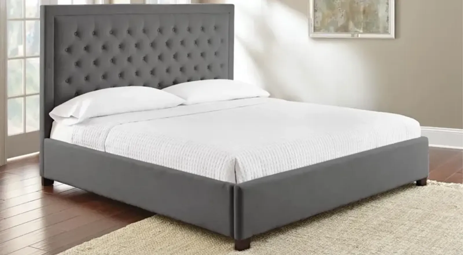 Steve Silver Isadora Queen Bed in Grey