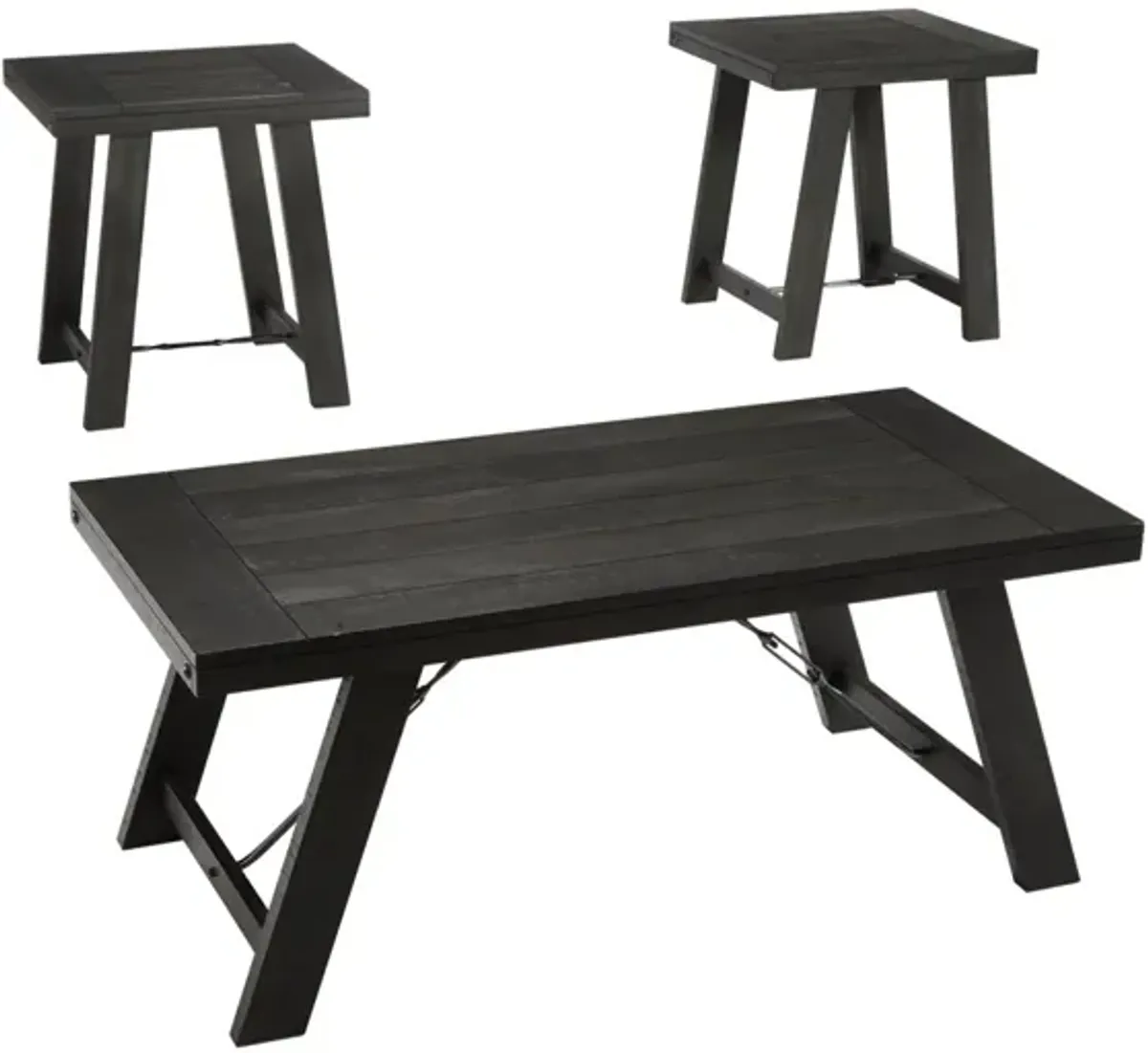 Ashley Noorbrook 3-Piece Black Occasional Table