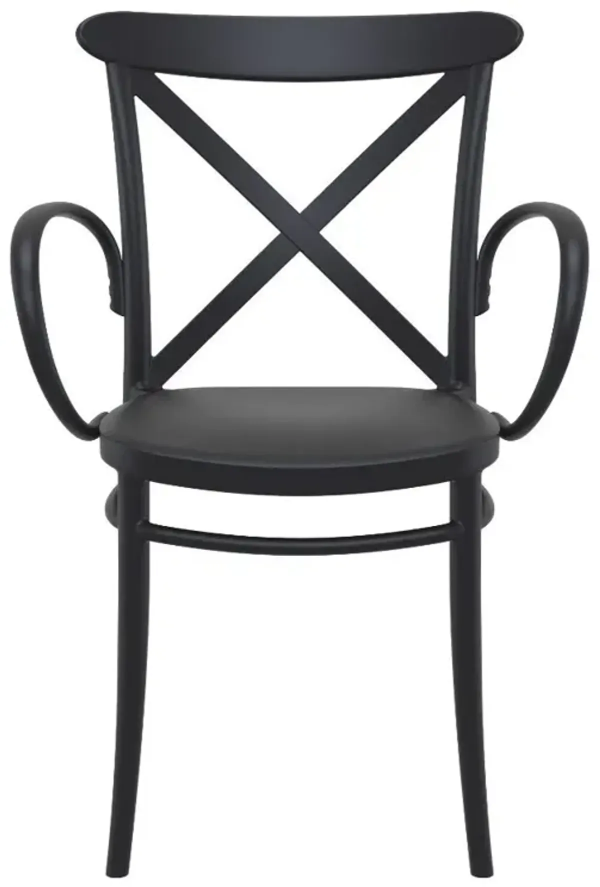 Compamia Cross XL Resin Outdoor Arm Patio Chair Black