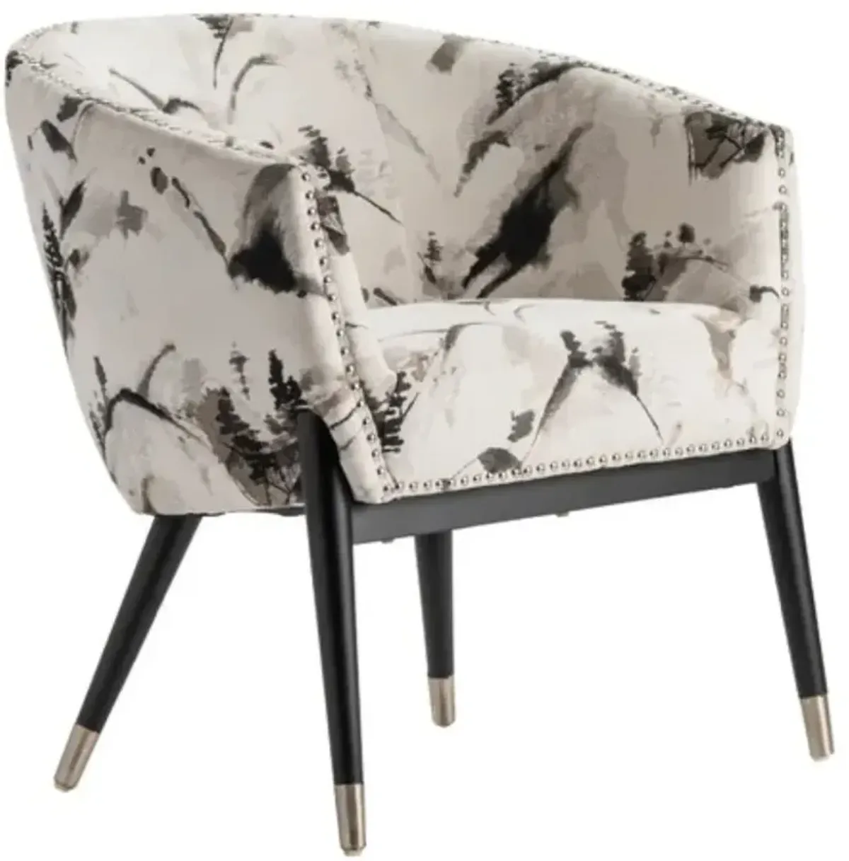 Crestview Florence Black/White Accent Chair